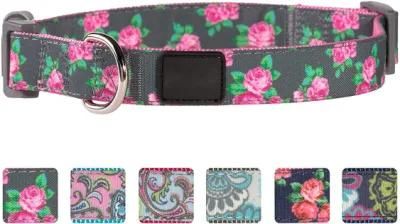 Fashion Print Garden Pattern Paisley Dog Collar Cute Puppy Collar