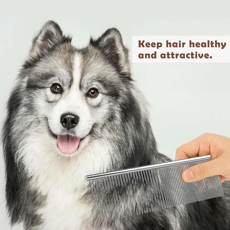 Pet Dematting Comb - Stainless Steel Pet Grooming Comb