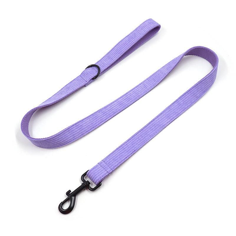 Instagram Hot Selling Corduroy Dog Collars Harness Custom Colors Corduroy Dog Collars Dog Leashes