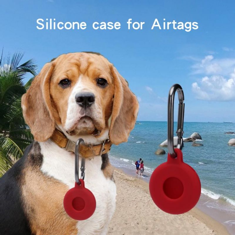 Silicone Protective Cover Case for Airtags Anti-Scratch and Anti-Drop Holders, Keychain Ring Accessories for Apple Airt Ags Case