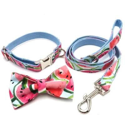 Wholesale Colorful Custom Logo Pets Accessories Nylon Dog Collars and Leads for Pet Supplier