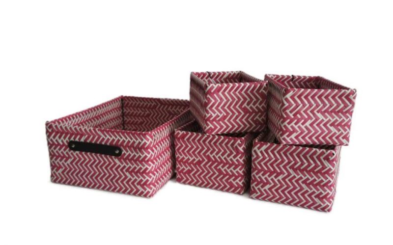 Hot Sale PP Hand Woven Storage Bin with Handle