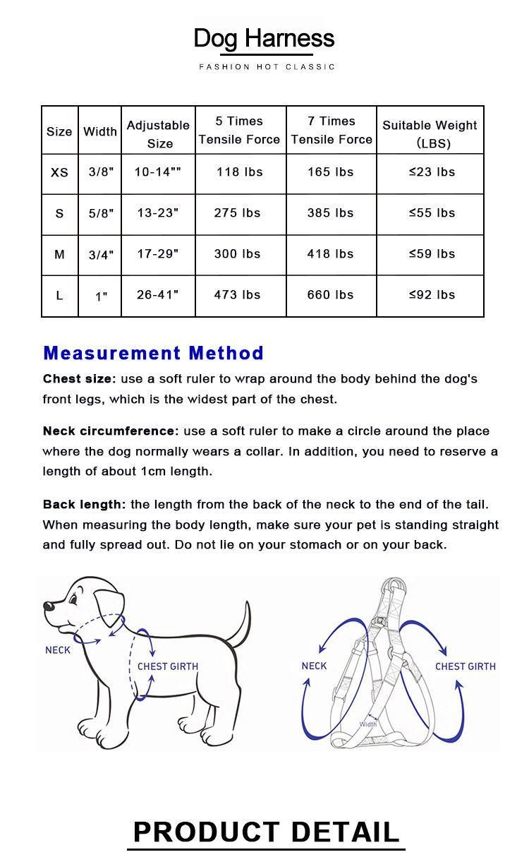 All Season Suitable Adjustable Pet Dog Vest Harnesses Reflective Dog Harness Collar and Leash Set for Walking