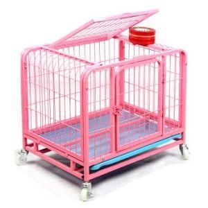 Duoble Door Large Dog Cage Kennl portable Dog Cage Metal Dog Crate With Wheel