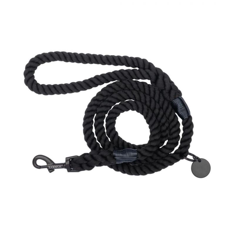 Braided Cotton Rope Leash with Heavy Duty Metal Sturdy Clasp