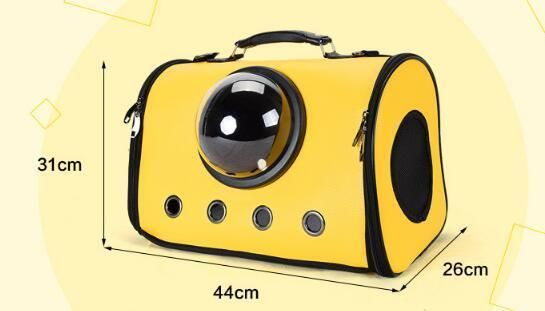 Cat and Dog Go out Convenient Handbag PU Bag Space Transparent Capsule Breathable Cat Bag Pet Bag