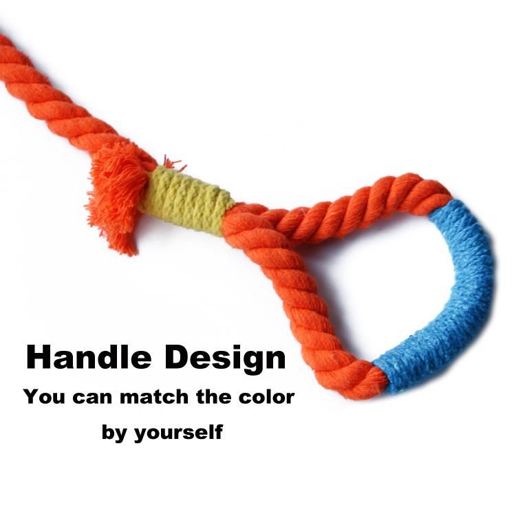 Customized Multiple Color Durable Handmade Cotton Braided Rope Dog Leash