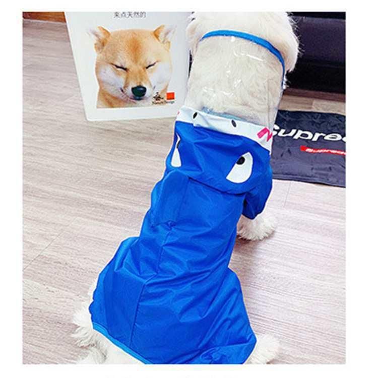 Fashion Pet Dog Raincoat with Hood Poncho, Eco Waterproof Puppy Jacket Pet Rain-Gear Clothes for Small Large Dogs/Cats