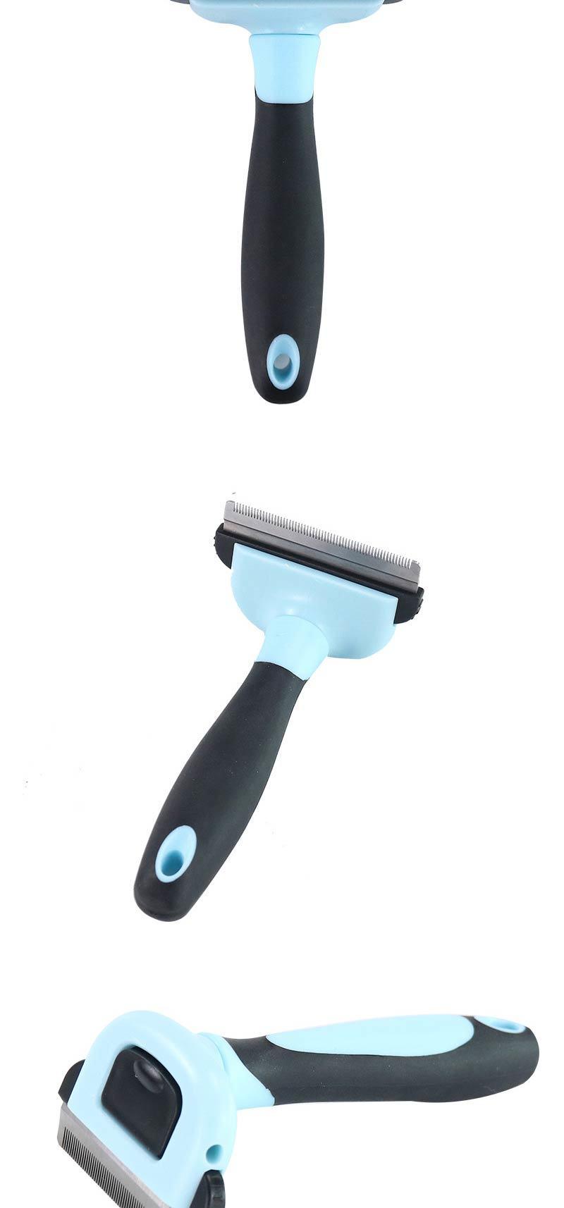 Hot Sale Deshedding Tool ABS Non-Slip Handle Stainless Steel Pet Dematting Grooming Comb