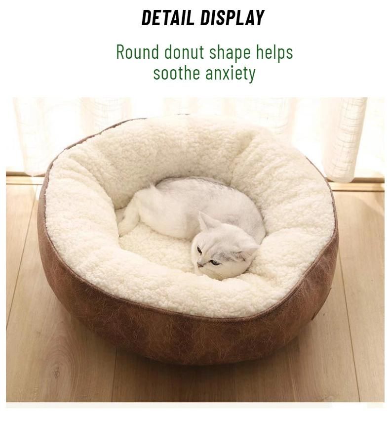 Super Soft Dog Cat Fluffy Pet Bed for All Season Machine Wash & Dryer Friendly