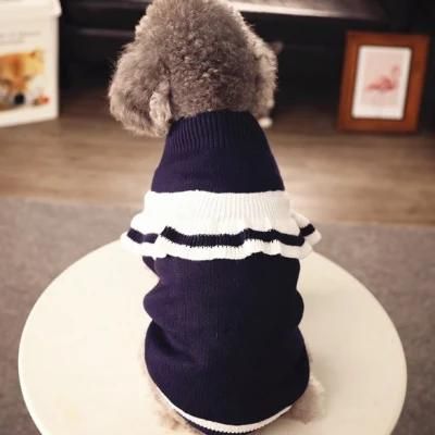 Sweet Pet Dog Sweater Skirt Autumn Winter Dog Dress Cats Sweater Pet Knitted Pullover for Warm Dog Knit