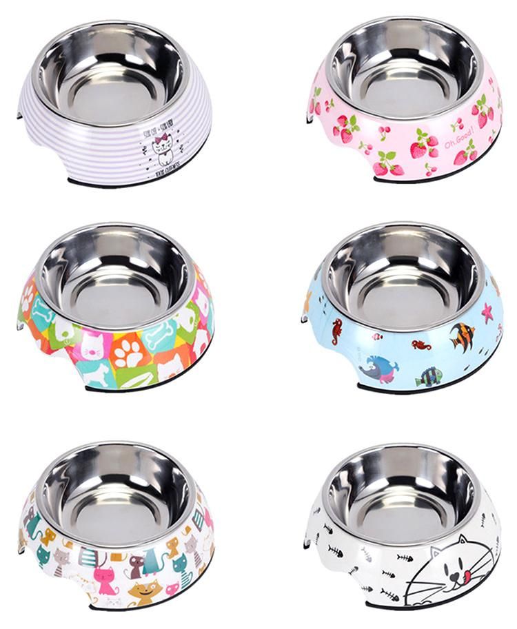 No-Slip Melamine Pet Food Water Feeder Pet Bowl