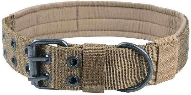 1.5" Width Military Dog Collar Adjustable Metal D Ring & Buckle Tactical Dog Collar