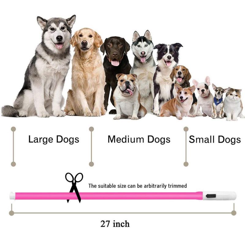 USB Rechargeable Light up Pet Safety Collar with 3 Glowing Modes, Flexible Silicone Dog Collar Great for Small Medium Large Dogs