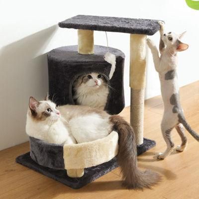 Climbing Wood Large Cat Playhouse Pet House Scratcher Tower Cat Tree Scratcher House
