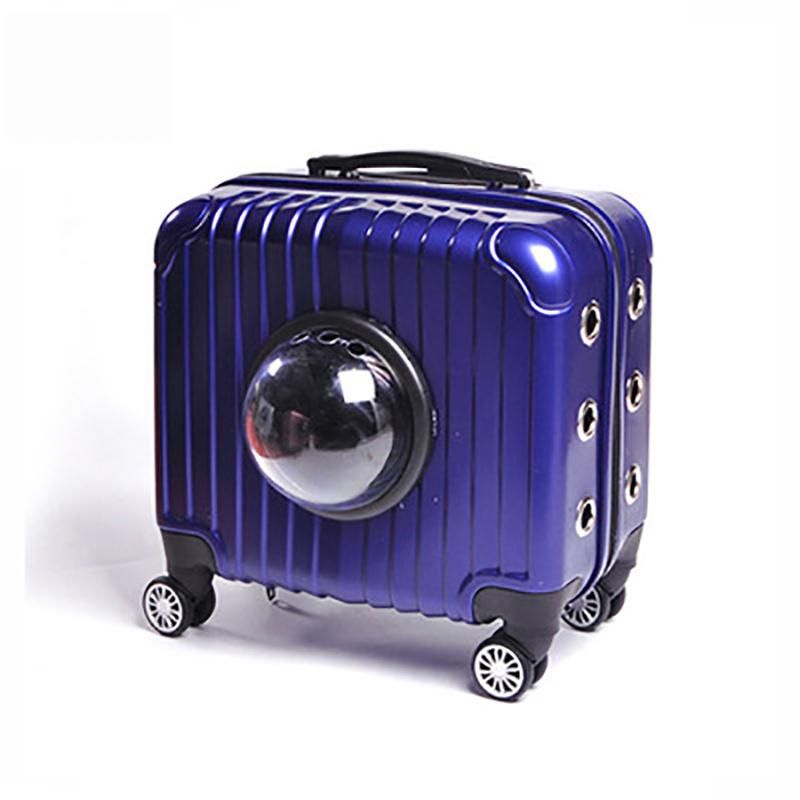 Fashion Breathable Pet Bag Travel Suitcase with Wheels and Trolley