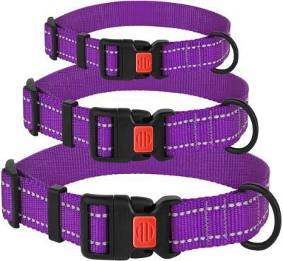 Dog Collar with Buckle Adjustable Safety Nylon Collars for Dogs