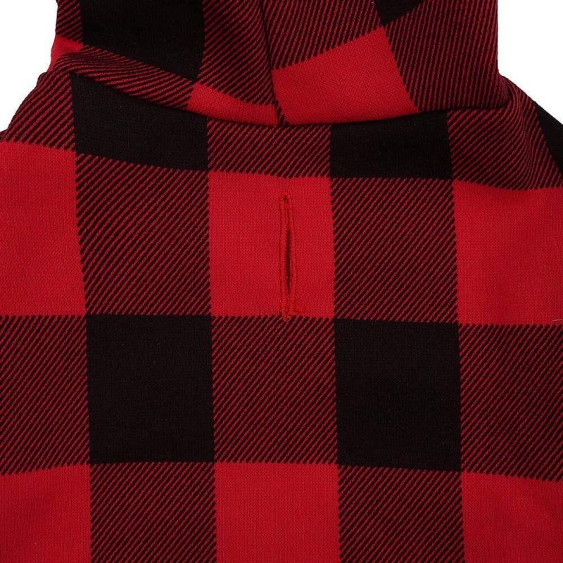 Plaid Dog Hoodie Pet Clothes Sweaters with Hat