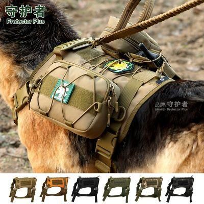 Tactical Dog Harness Vest Large with Handle Training Nylon Dog Collar Tactical Dog Vest