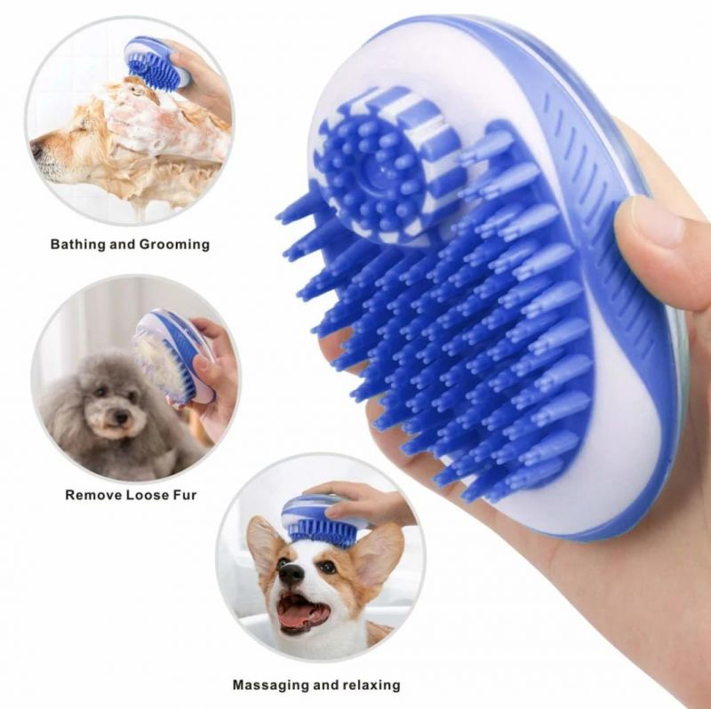Pet Bath Comb Dog Bath Brush Shampoo Soothing Massage Comb Haired