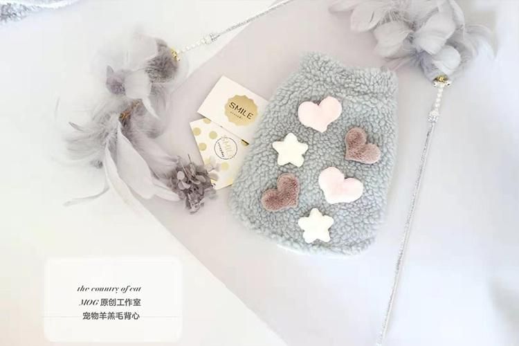 Dog Thickened Fleece Plaid Jacket Vest Fur Collar Winter Cat Pet Dog Coat
