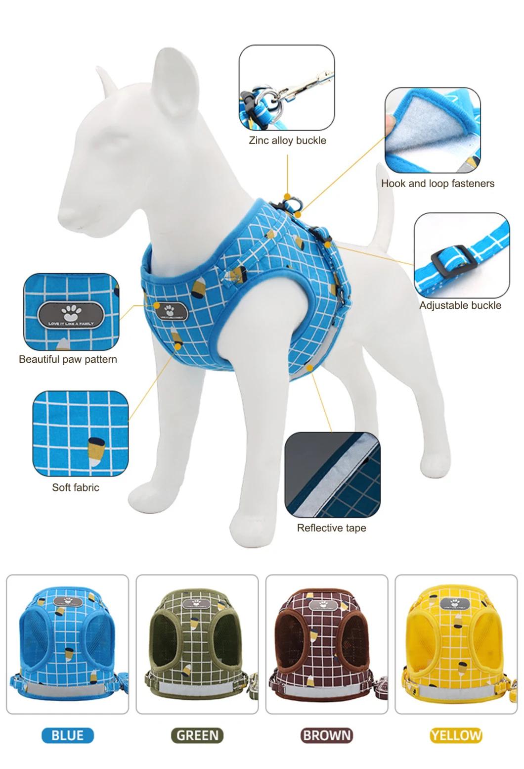 Pet Vest Harness for Dog Cat with Matching Pet Leash