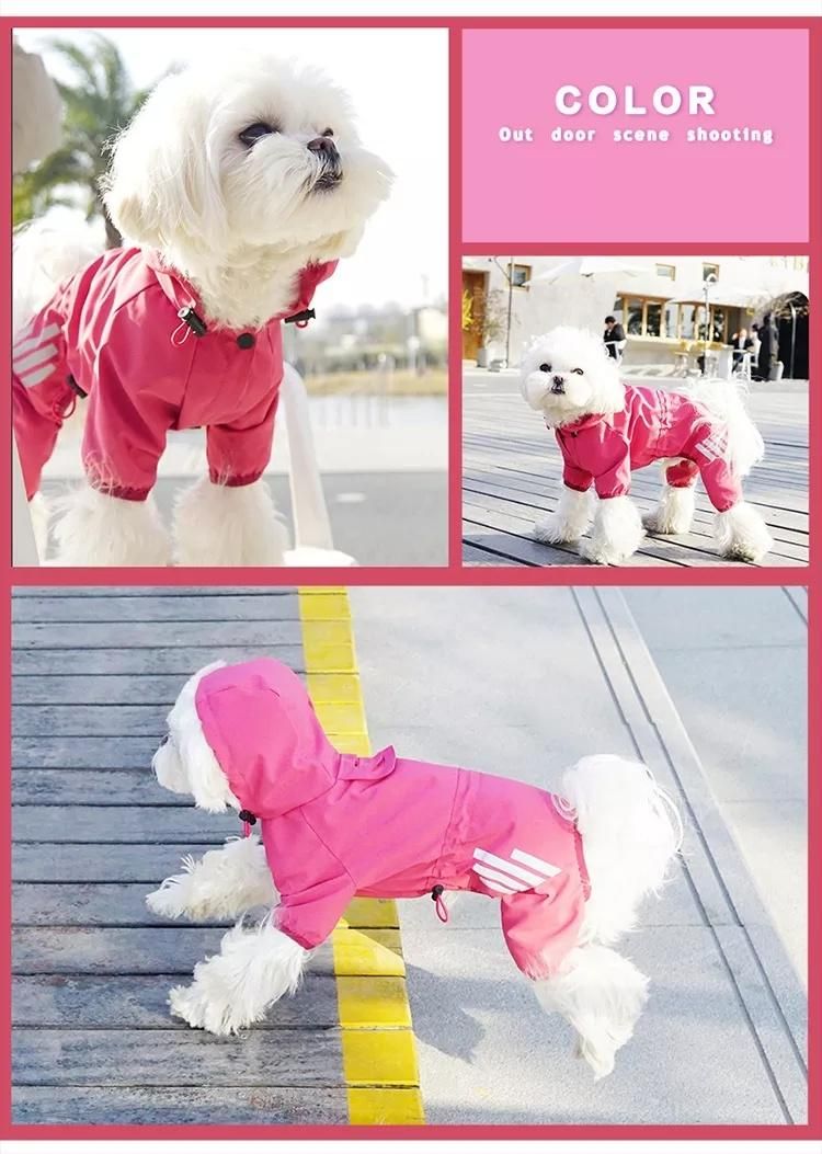 Fashion Four Angle Raincoat Pet Dog Waterproof Coat Puppy Outdoor Raincoat Luxury Clothes for Dogs