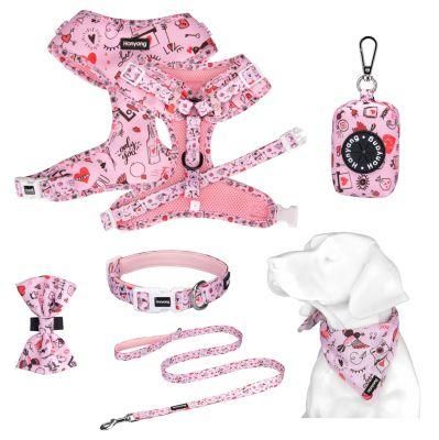Customized Pet Supply Adjustable Dog Harness Leash Collar Set Pet Harness Dog Harness