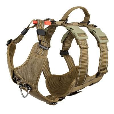 6 Adjustment Points Reflective Tactical Dog Strap Harness Mobility Vest with Lift Handle