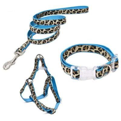 Custom Logo Step-in Pet Dog Harness Dog Collar and Leash Set