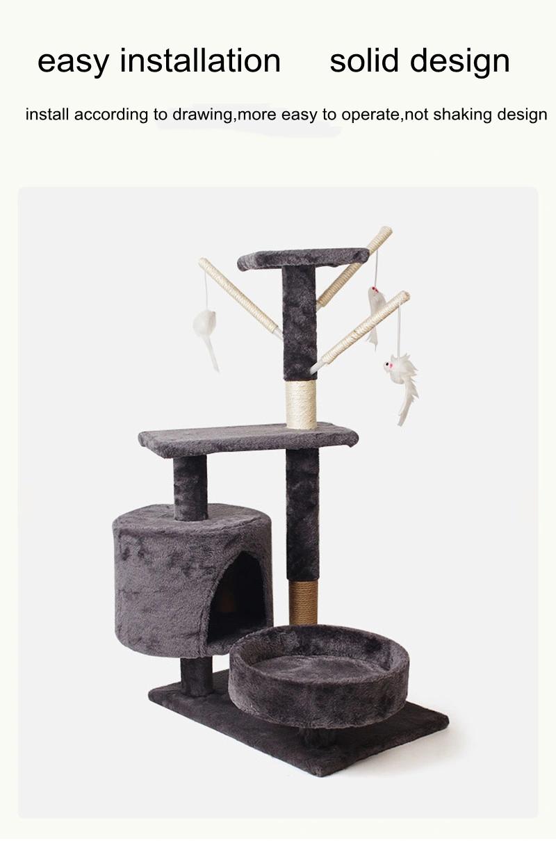 Double Nest Cat Tree Scratcher with Sisal Rope