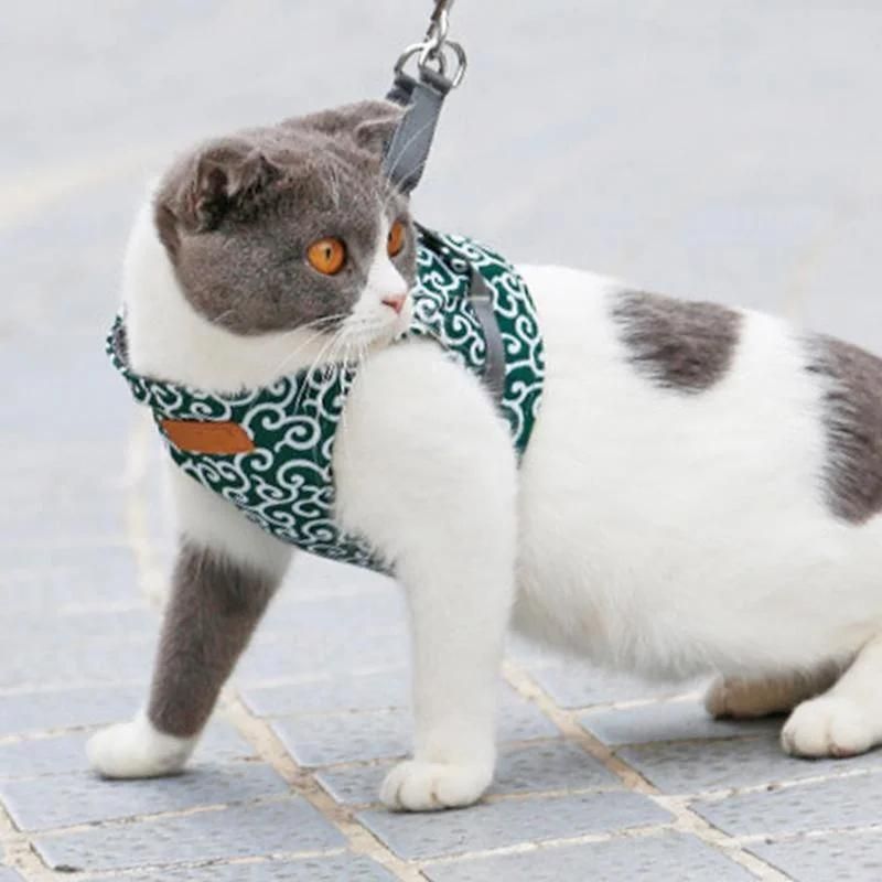 Japanese Style Wholesale Pet Dog Cat Harness Clothes Outdoor Walking Leash Pet Products