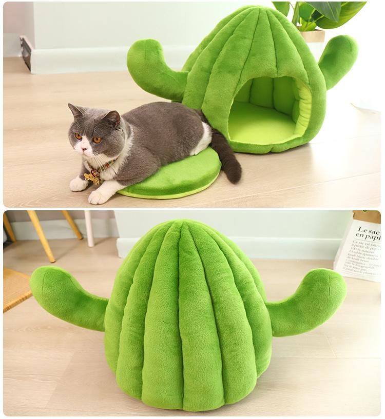 Cactus Pet Nest Plus Velvet Cat Nest Best Bed Sleeping Pad for Dog Products Nest Winter Warm Mattress Cat House Bed