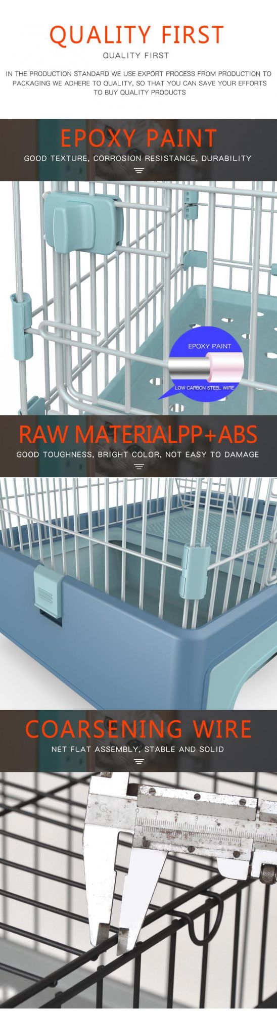 Customize OEM ODM Playpen Metal Wire Cat Home Cages with Drawer