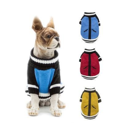 Wholesale Pet Winter Warm Clothes Turtleneck Jumper Dog Sweater with Pocket Design