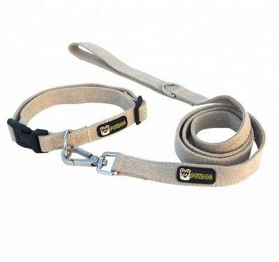 Pet Eco-Friendly Durable 100% Hemp Dog Collar Matching Leash Available
