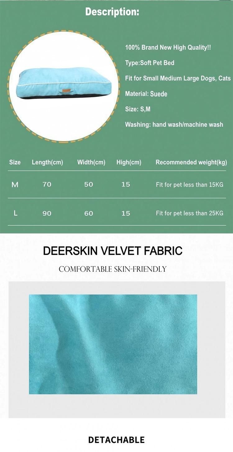 Factory Supply Soft Velvet Dog Bed Anti-Stress Pet Cushion
