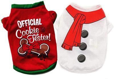 Warm Soft 100% Cotton Pet Santa &amp; Snowman Costume