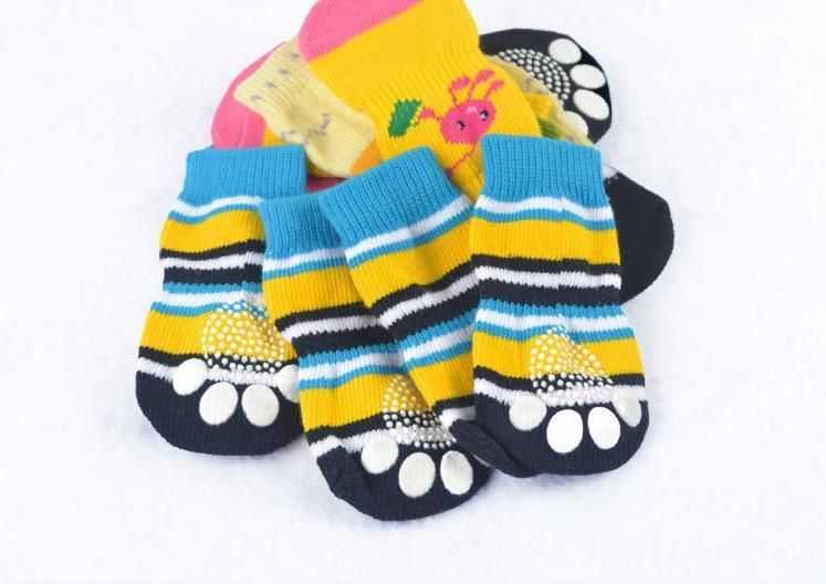 Cute Cartoon Anti Slip Warm Puppy Pet Shoes Custom Dog Socks Wholesale for Small Dogs