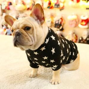 Fat Bulldog Star Printing Knit Shirt Fashion Dog Clothes Custom Cute Dog Clothes