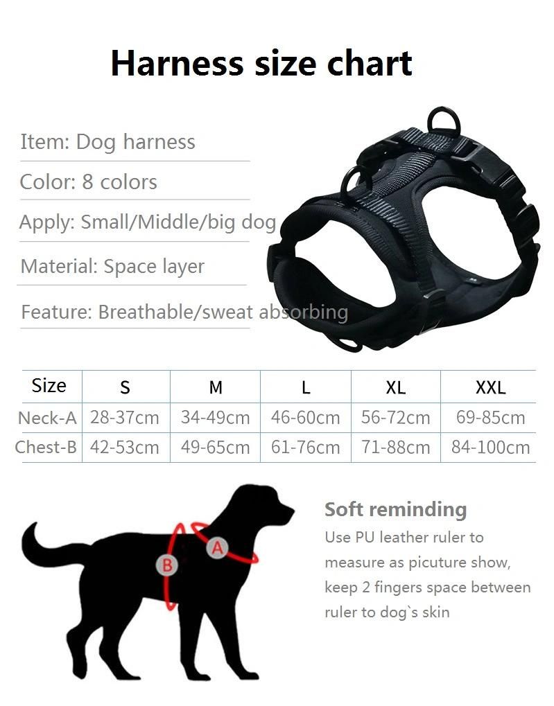 Custom Logo New Lightweight Safety Adjustable Soft Padded Pet Dog Harness