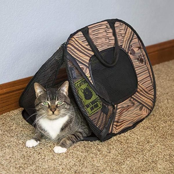 Cat Carrier with Zipper Lock- Foldable Travel Cat Carrier