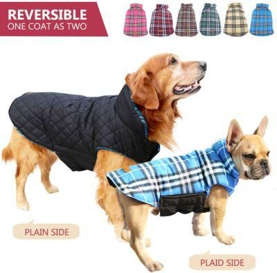 Fancy Plaid Dog Vest Winter Coat Dog Jackets with Sizes Xxs-4XL