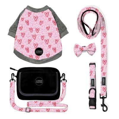 Custom Dog Clothing with Matching Collar Lead Harness Poop Bag Pet Clothes Sailor Bows