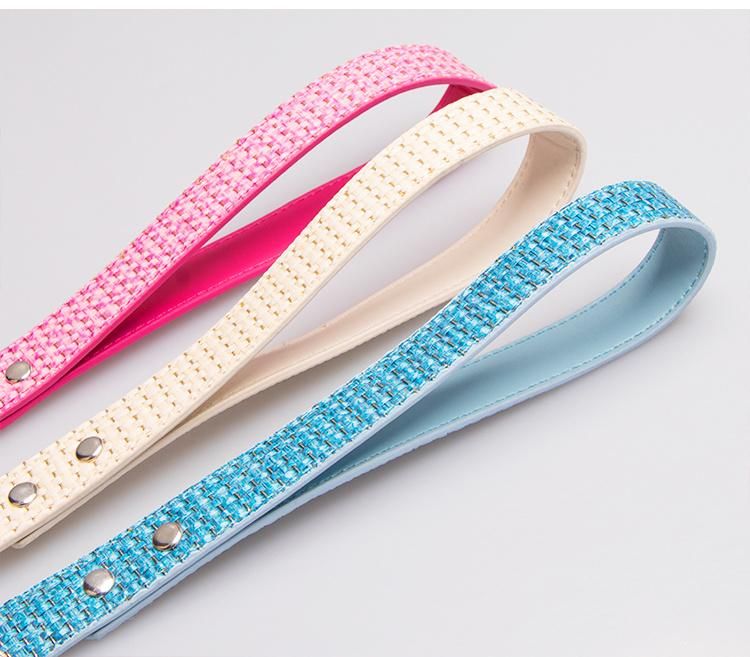 New Design Custom Dog Accessories Fashion Running Dog Leash Leather