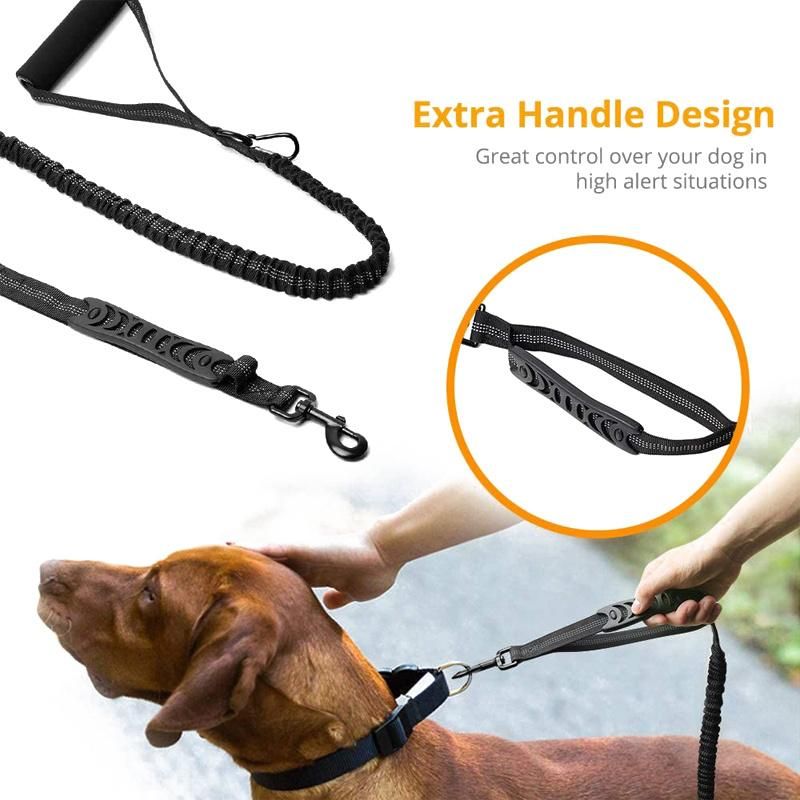 Strong Reflective Nylon Elastic Bungee Dog Training Lead Pet Leash