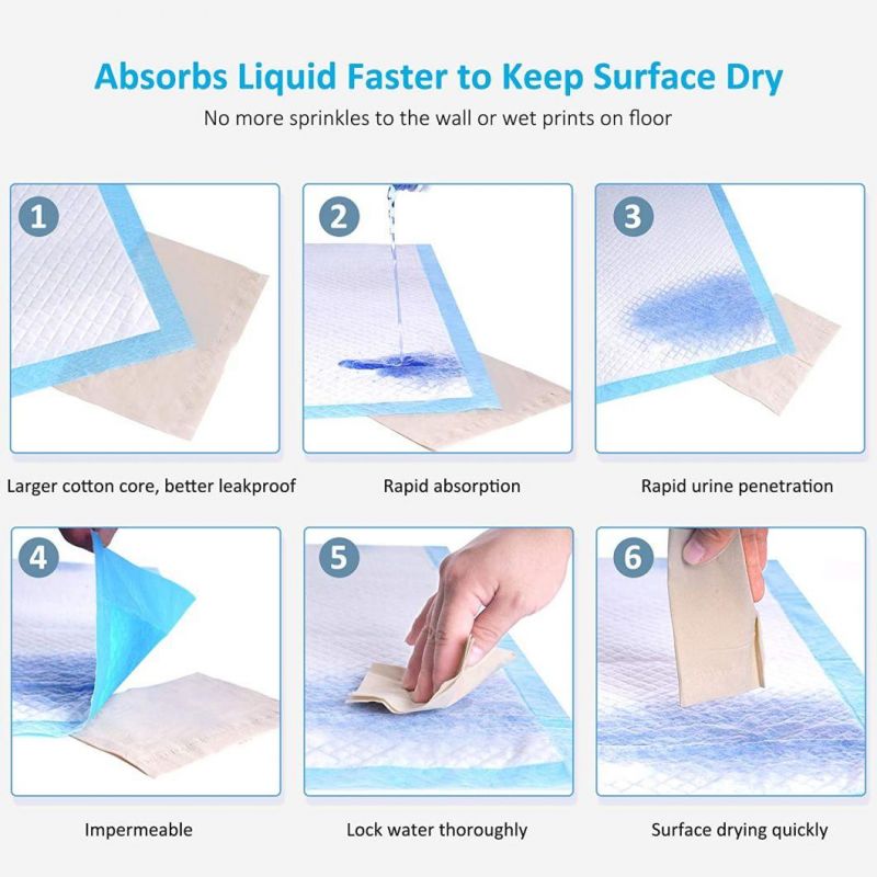 Biodegradation Nonwoven Urine Absorbent Disposable Pet Pad Waterproof