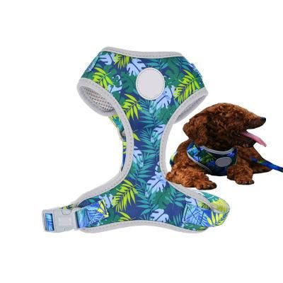 2022 Bright Printed Fabric Chest Padded Dog Harness