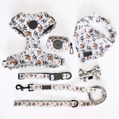 2022 Free Design Neoprene Custom Adjustable Dog Harness Pet Supplies Dog Harness Set