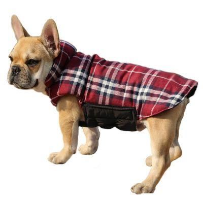 Dog Clothes Winter Keep Warm Vest with Plaid Pattern